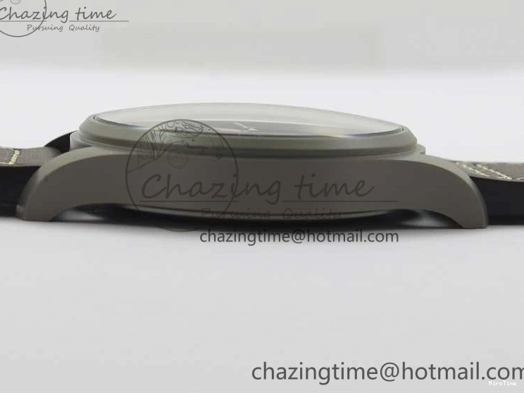 MIROTIME 0323 Mark XVIII IW327006 Titanium V7F 1:1 Best Edition Black Dial on Brown Leather Strap A Attractive 7080